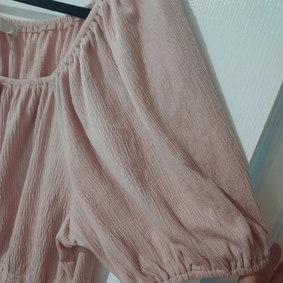 NWT LOFT Plus Pink Textured Cinched Waist Top in Size 16/18 - Picture 6 of 8